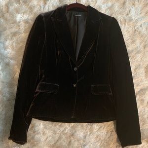 Silk blend velvet blazer